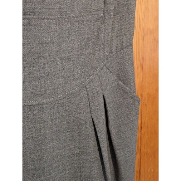 Magaschoni US 6 Sleeveless Fitted Wool Sheath Career Dress Gray - Picture 8 of 14